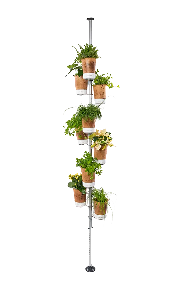 Urban Planty vertical garden with 9 coconut coir pots in spiral arrangement